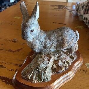 Rare hand painted Joe Halko Bronze rabbit 8/24 very limited edition